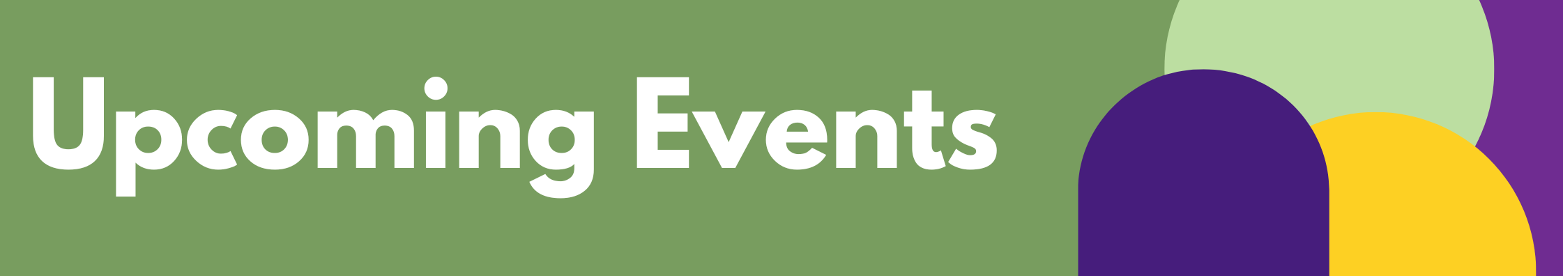 Upcoming Events banner.